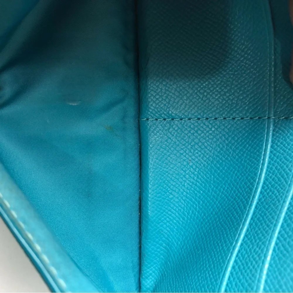 Coach Designer Blue Slim Wallet 52689